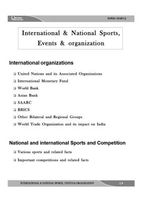 CGPSC MAINS Paper-07 Bhag-02 Org. Events, National Sports, and International English MDM